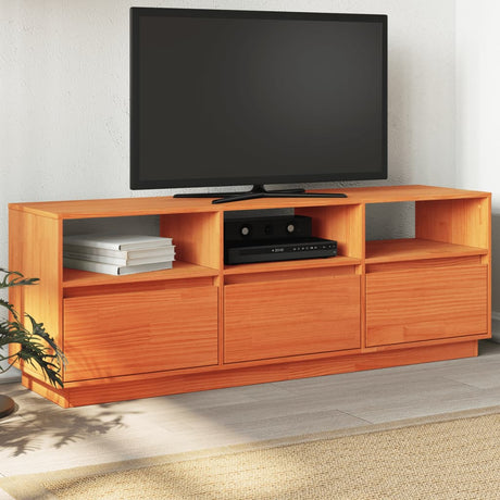 Tv Cabinet 140X37X50 Cm Solid Wood Pine