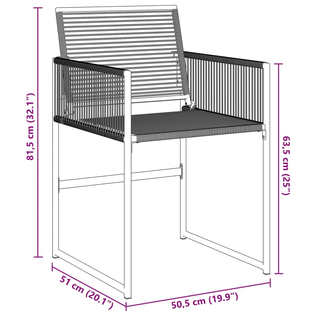 Garden Chairs 4 Pcs Poly Rattan