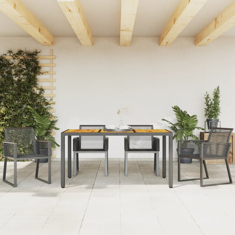 Garden Chairs 4 Pcs Black Poly Rattan