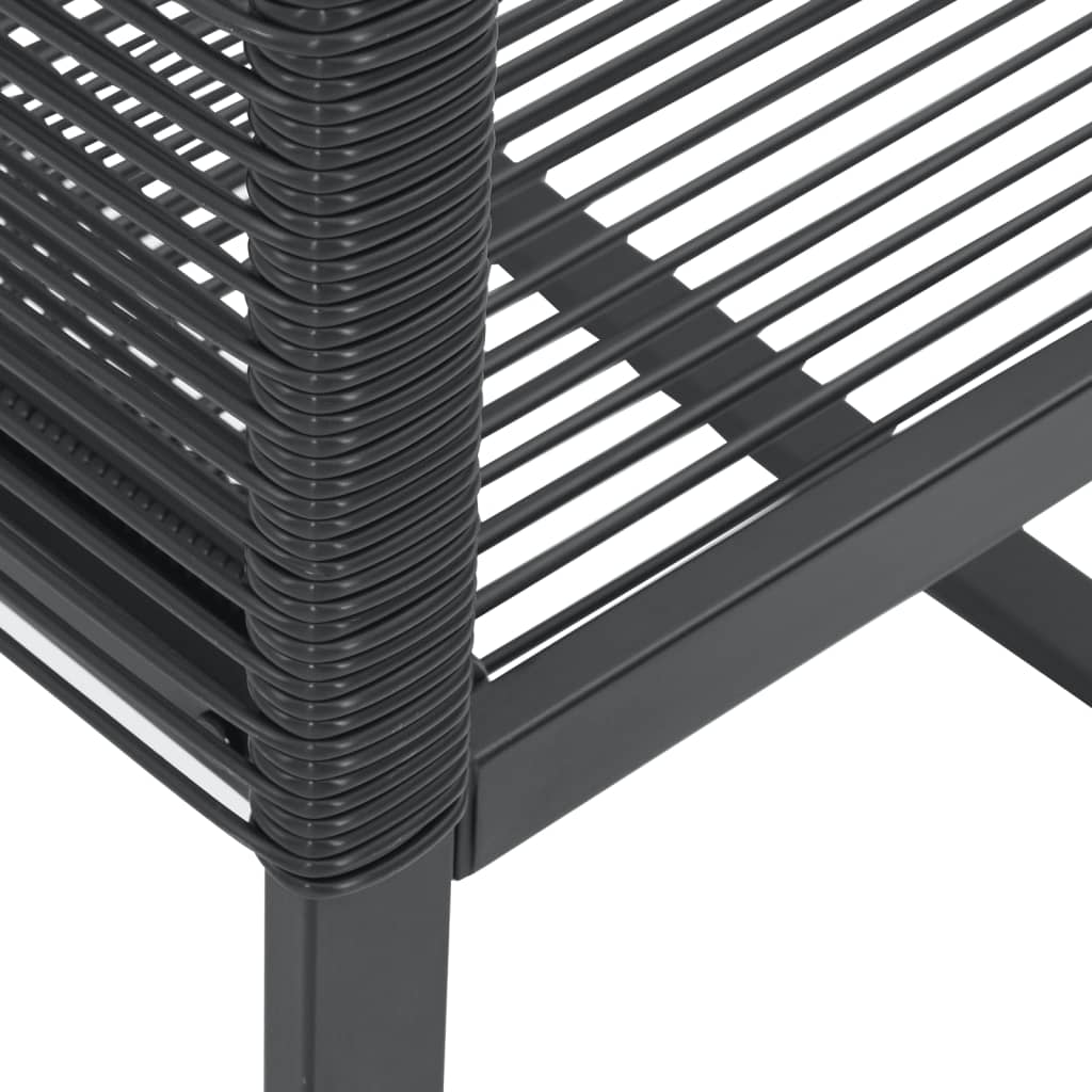 Garden Chairs 4 Pcs Black Poly Rattan