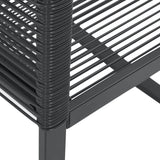 Garden Chairs 4 Pcs Black Poly Rattan