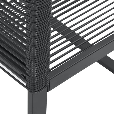 Garden Chairs 4 Pcs Black Poly Rattan