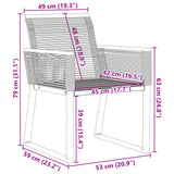 Garden Chairs 4 Pcs Black Poly Rattan