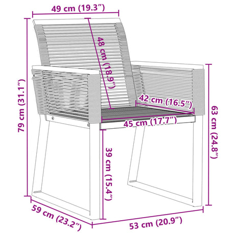 Garden Chairs 4 Pcs Black Poly Rattan
