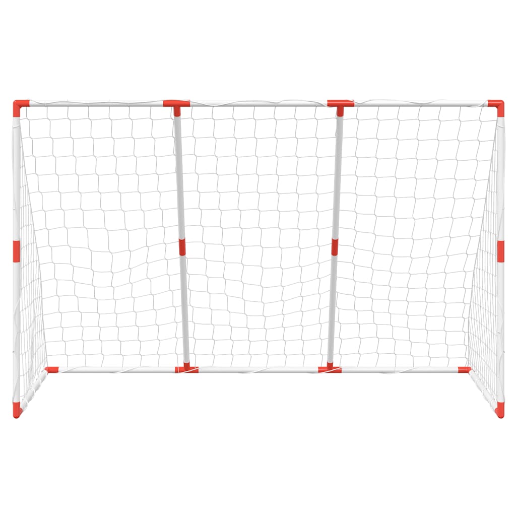 Kids' Football Goal With Balls 2-In-1 White 184X64X124 Cm