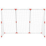 Kids' Football Goal With Balls 2-In-1 White 184X64X124 Cm