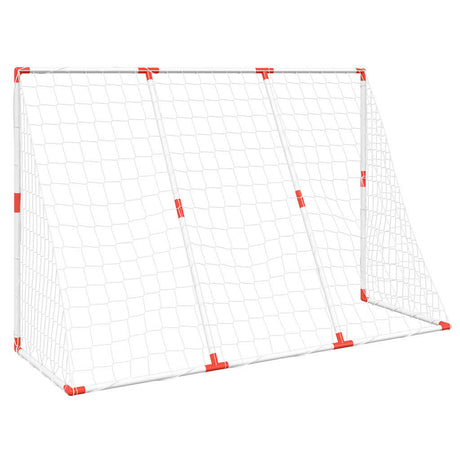 Kids' Football Goal With Balls 2-In-1 White 184X64X124 Cm