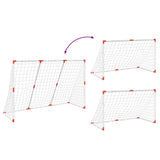 Kids' Football Goal With Balls 2-In-1 White 184X64X124 Cm