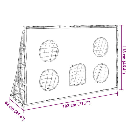 Kids' Football Goal With Targeting Mat And Ball 182X62X118 Cm