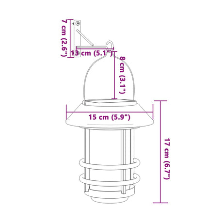 Solar Outdoor Wall Lanterns 4 Pcs