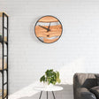 Wall Clock Ø35 Cm Iron And Oak Wood