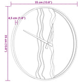 Wall Clock Ø35 Cm Iron And Oak Wood