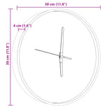 Wall Clock With Luminous Scales And Pointers Blue Ø30 Cm