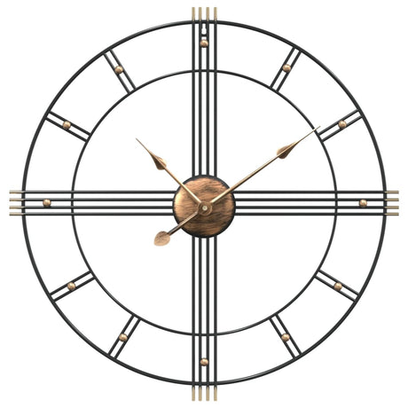 Wall Clock Black Ø60 Cm Iron