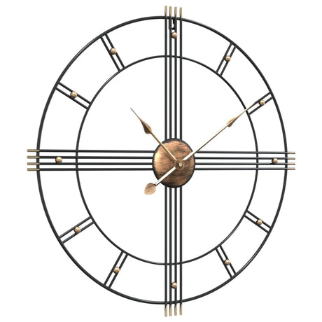 Wall Clock Black Ø60 Cm Iron