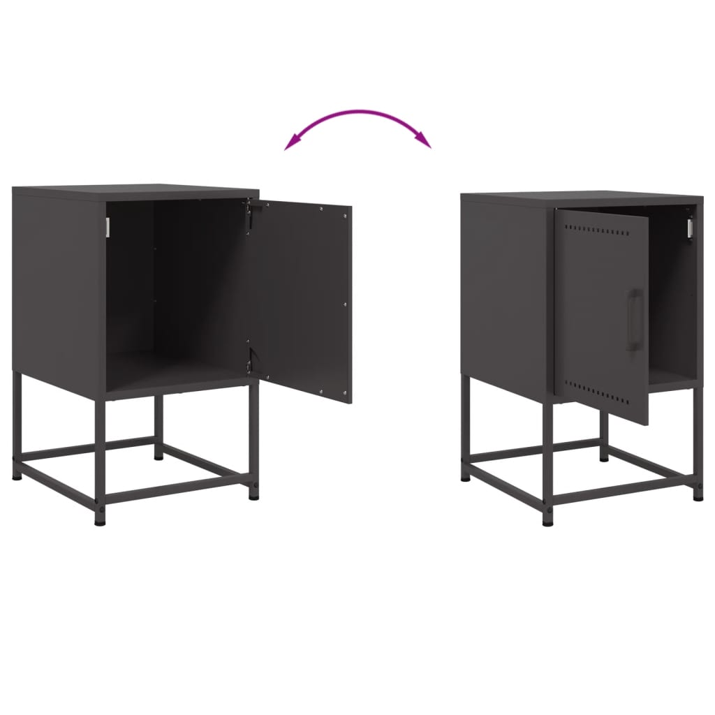 Bedside Cabinet 36X39X60.5 Cm Steel