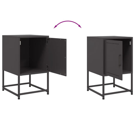 Bedside Cabinet 36X39X60.5 Cm Steel