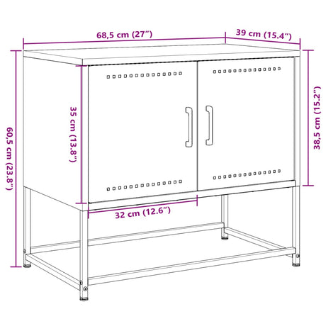 Tv Cabinet 68.5X39X60.5 Cm Steel