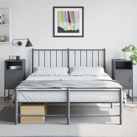 Bedside Cabinet 36X39X78 Cm Steel
