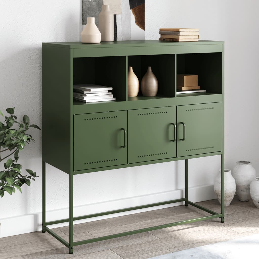 Sideboard Olive 100.5X39X107 Cm Steel