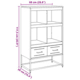 Highboard 68.5X39X111.5 Cm Steel