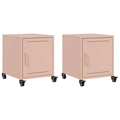 Bedside Cabinets 2 Pcs 36X39X43.5 Cm Steel