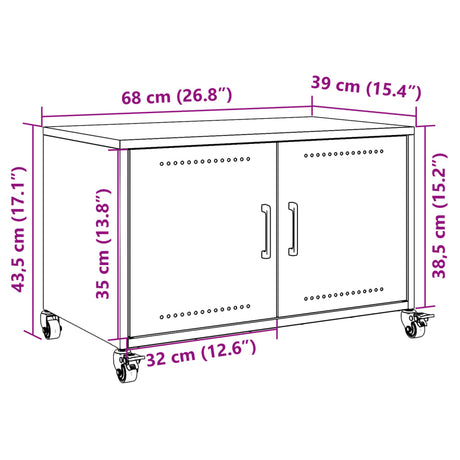 Tv Cabinet 68X39X43.5 Cm Steel