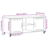 Tv Cabinet Olive 100.5X39X43.5 Cm Steel