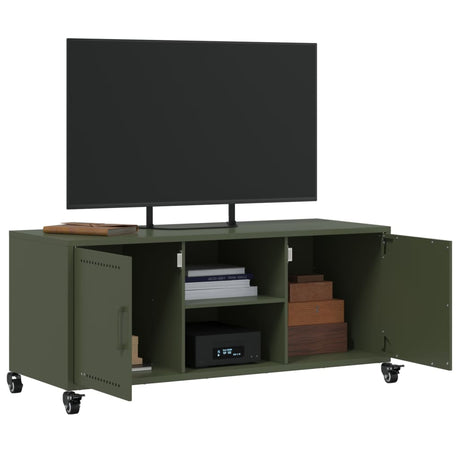 Tv Cabinet Olive 100.5X39X43.5 Cm Steel