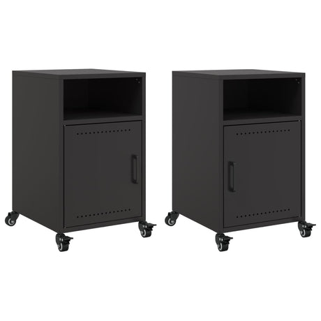 Bedside Cabinets 2 Pcs 36X39X59 Cm Steel