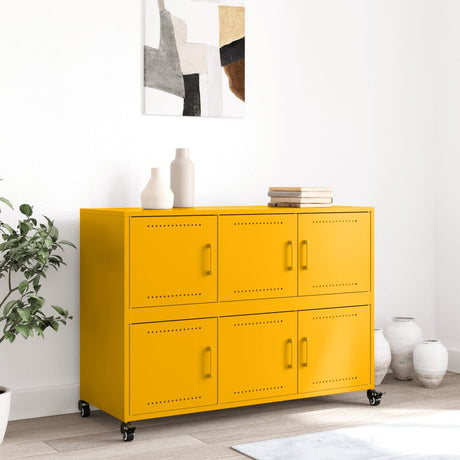 Sideboard Mustard 100.5X39X72 Cm Steel