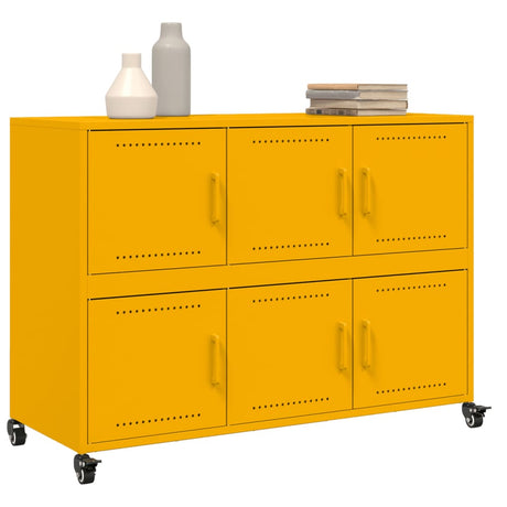 Sideboard Mustard 100.5X39X72 Cm Steel