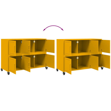 Sideboard Mustard 100.5X39X72 Cm Steel