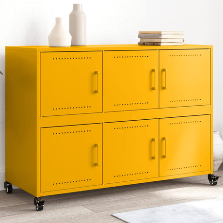 Sideboard Mustard 100.5X39X72 Cm Steel