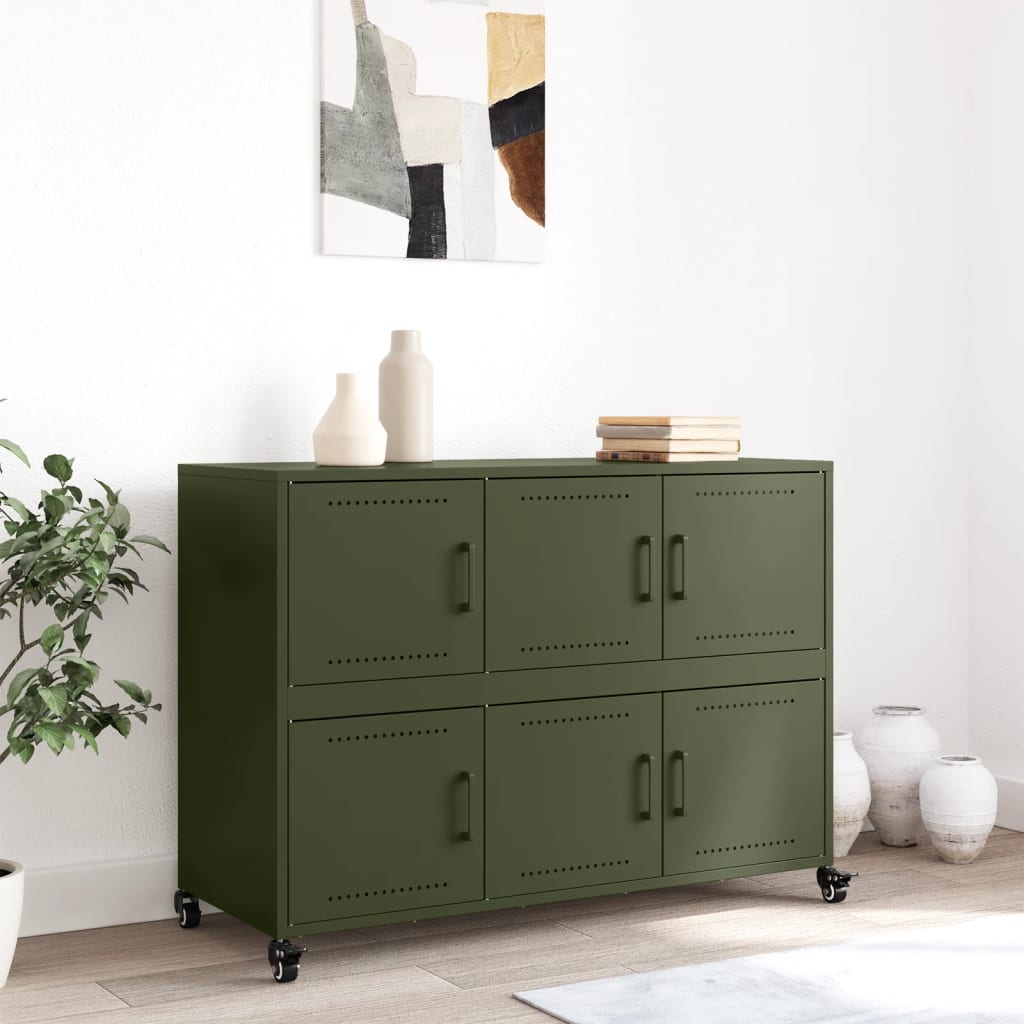 Sideboard Olive 100.5X39X72 Cm Steel