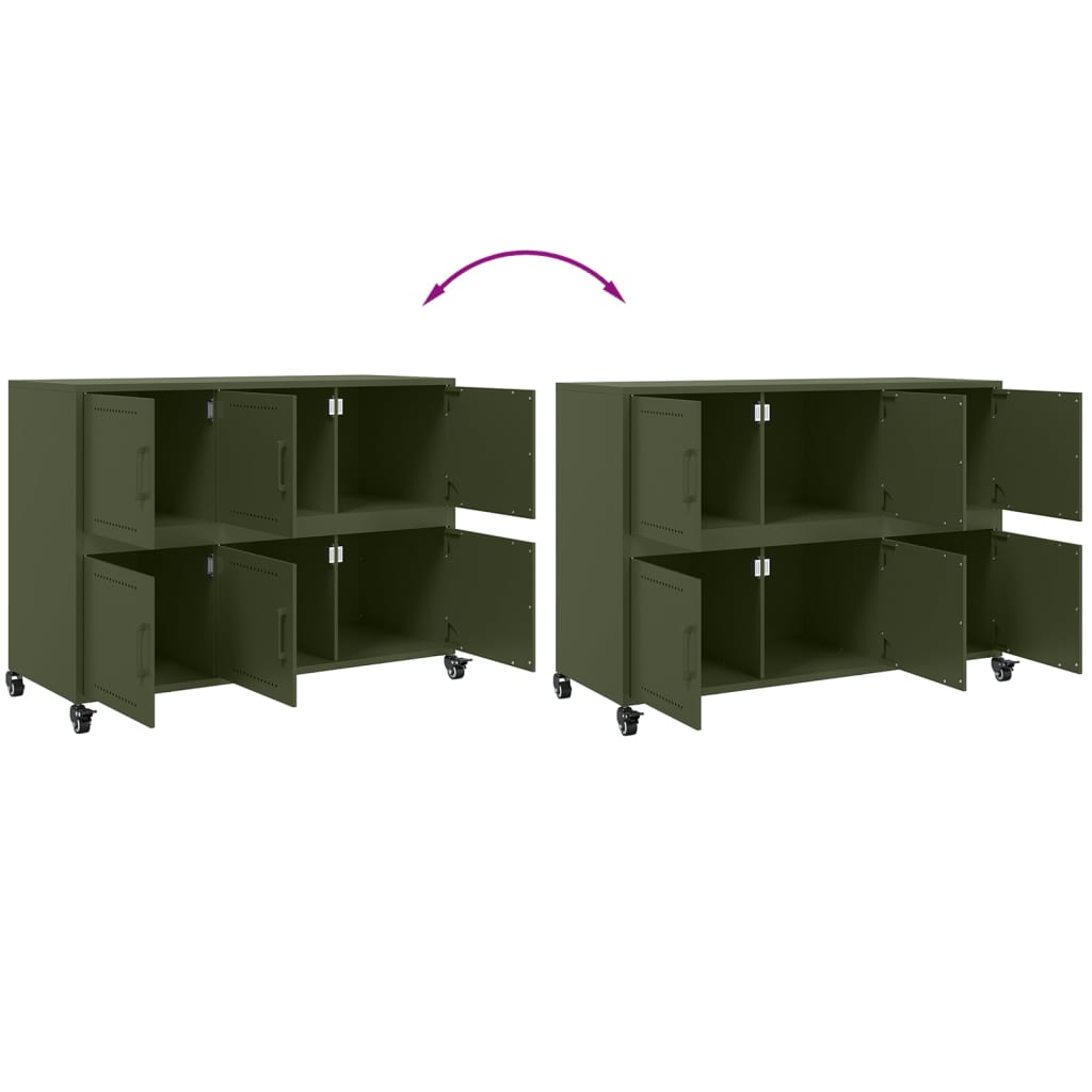 Sideboard Olive 100.5X39X72 Cm Steel