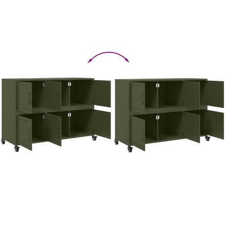 Sideboard Olive 100.5X39X72 Cm Steel