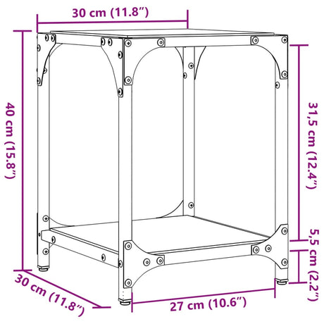 Coffee Tables With Top 2 Pcs Steel