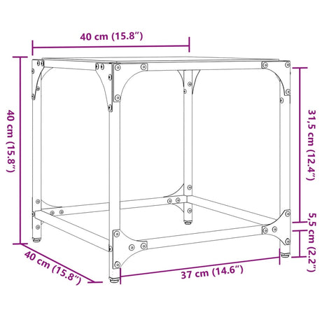 Coffee Tables With Top 2 Pcs Steel