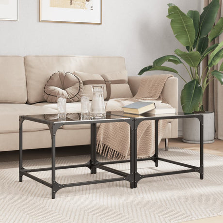 Coffee Tables With Top 2 Pcs Steel