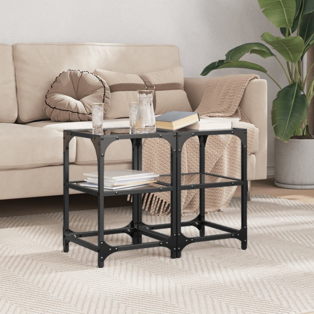 Coffee Tables With Top 2 Pcs Steel