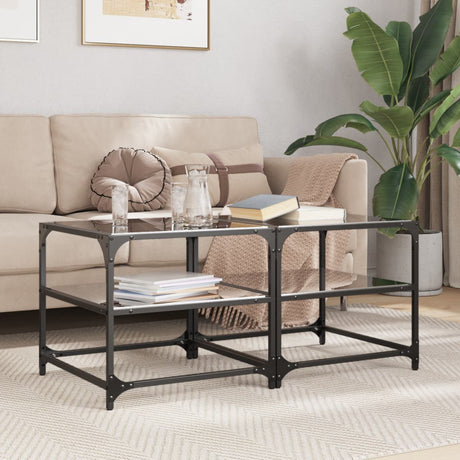 Coffee Tables With Top 2 Pcs Steel