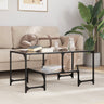 Coffee Table With Glass Top 98.5X50X45 Cm Steel