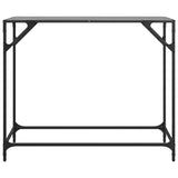 Console Table With Glass Top Steel