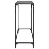 Console Table With Glass Top Steel