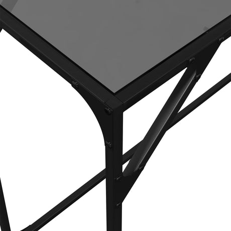 Console Table With Glass Top Steel