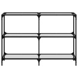 Console Table With Glass Top Steel