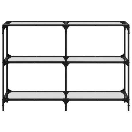 Console Table With Glass Top Steel