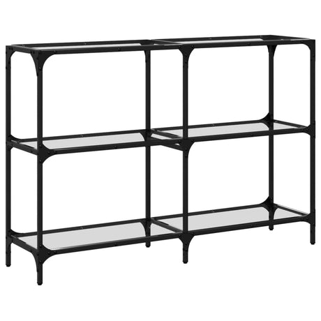 Console Table With Glass Top Steel