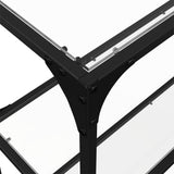 Console Table With Glass Top Steel